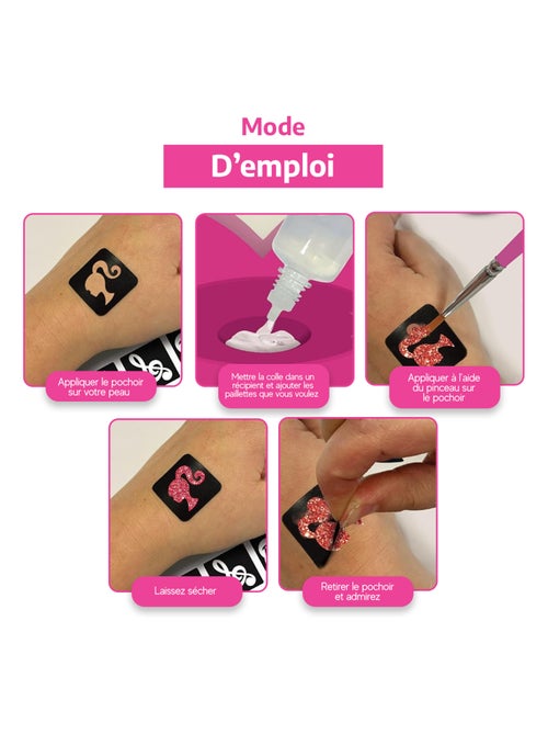 LISCIANI - Barbie - My Glitter Tattoo - Tatouage paillette enfant éphémère - Kiabi