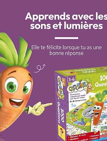 LISCIANI - Coffret 1000 questions Carotina - Jeux éducatif électronique