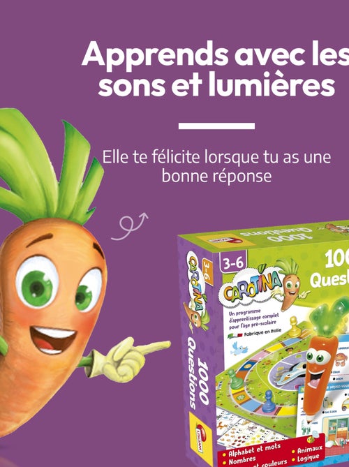 LISCIANI - Coffret 1000 questions Carotina - Jeux éducatif électronique - Kiabi