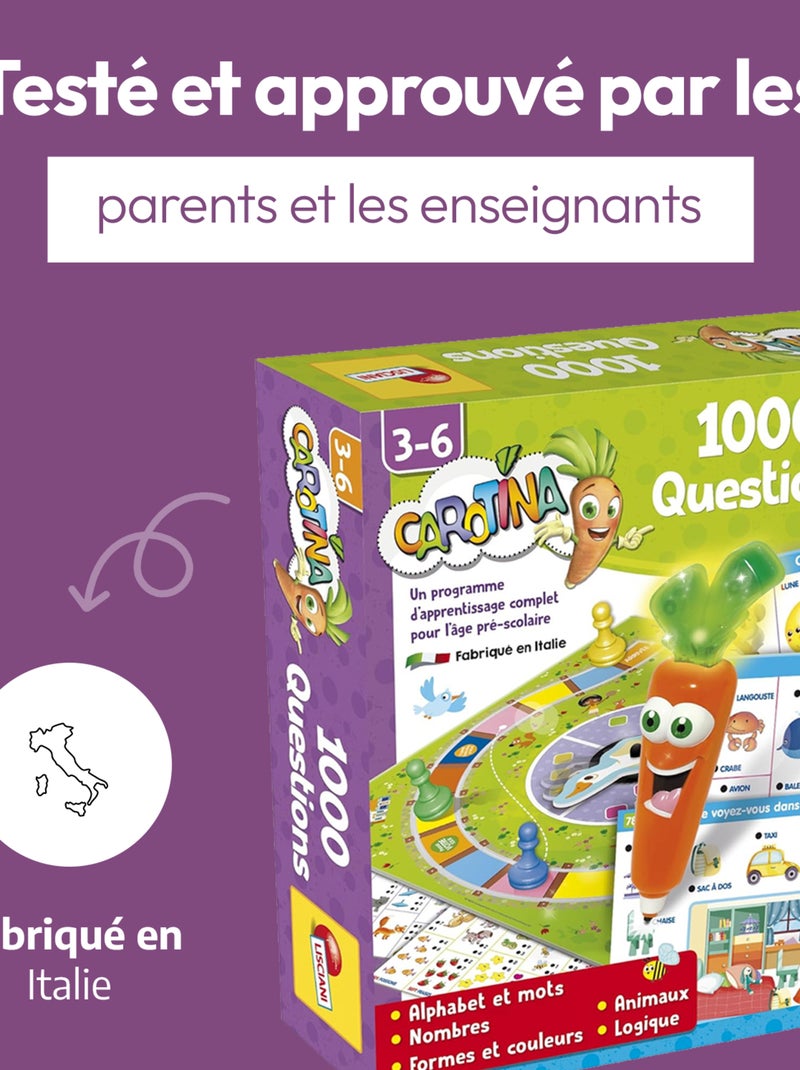 LISCIANI - Coffret 1000 questions Carotina - Jeux éducatif électronique Multicolore - Kiabi