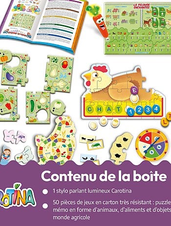 LISCIANI - Coffret 50 jeux Carotina - Jeux éducatif électronique - Stylo éducatif