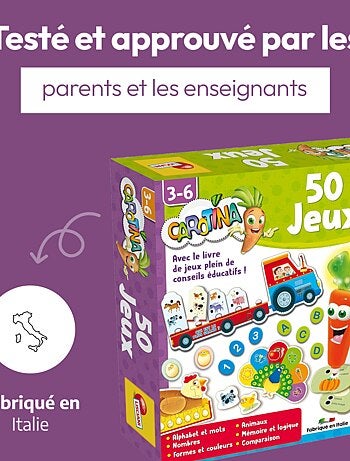 LISCIANI - Coffret 50 jeux Carotina - Jeux éducatif électronique - Stylo éducatif