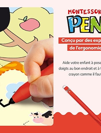 LISCIANI - Montessori Pen - Super école d'écriture - Motricité fine - Enfant de 3 à 6 ans