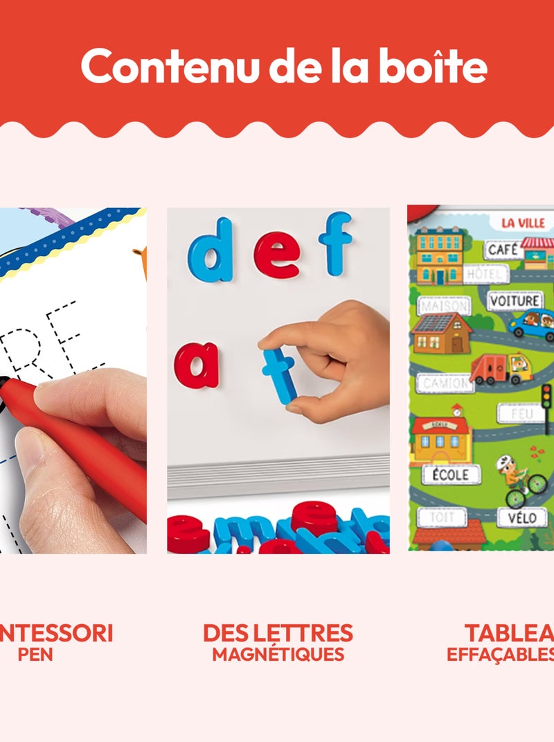 LISCIANI - Montessori Pen - Super école d'écriture - Motricité fine - Enfant de 3 à 6 ans N/A - Kiabi