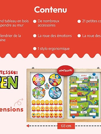 LISCIANI - Montessori Pen - Tableau d'apprentissage - Jeu éducatif - À partir de 3 ans