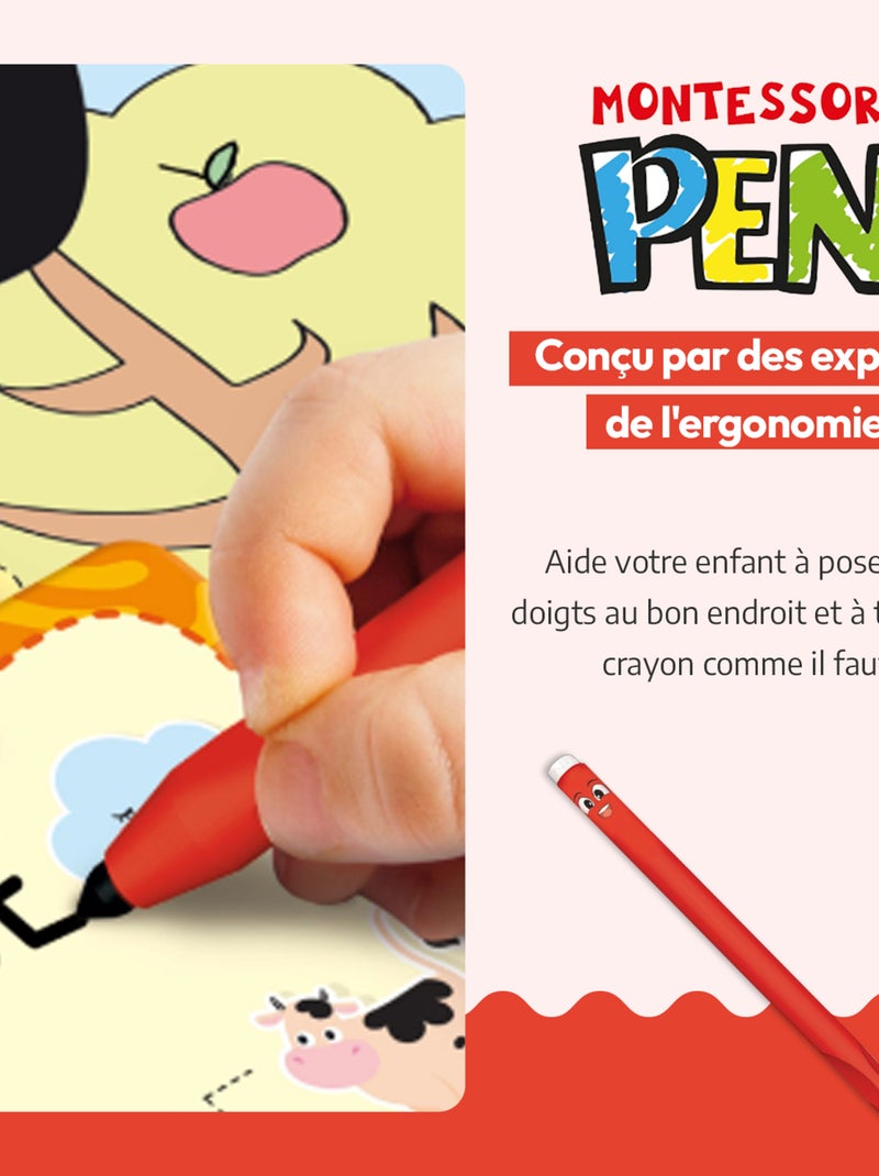 LISCIANI - Montessori Pen - Tableau d'apprentissage - Jeu éducatif - À partir de 3 ans Multicolore - Kiabi