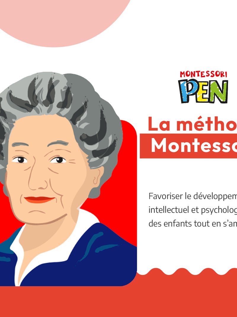 LISCIANI - Montessori Pen - Tableau d'apprentissage - Jeu éducatif - À partir de 3 ans Multicolore - Kiabi
