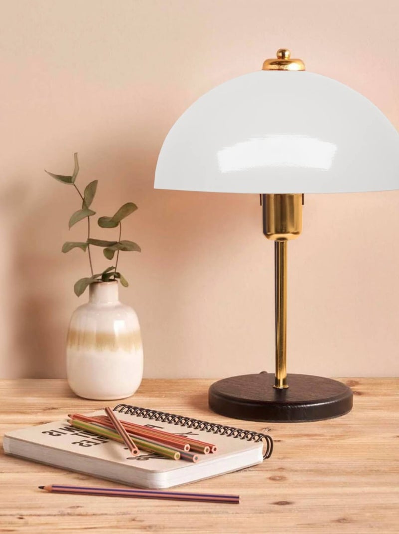 LISETTE - Lampe de table champignon blanc 38cm Blanc - Kiabi