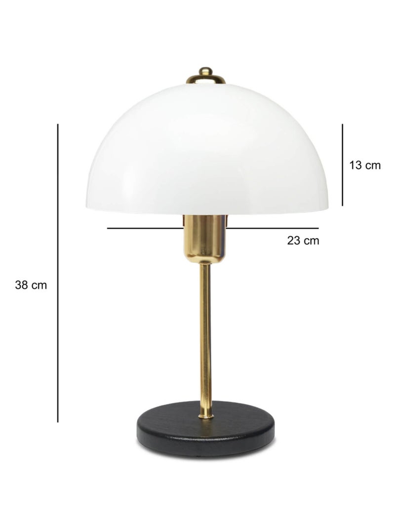 LISETTE - Lampe de table champignon blanc 38cm Blanc - Kiabi