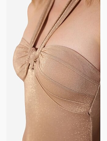 Lisle maillot de bain bandeau scintillant penti