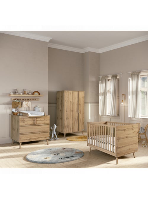 Lit 120 x 60 martha chêne - Kiabi Lit 120 x 60 martha chêne - Kiabi