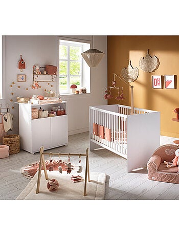 Lit 120x60 avec têtes de lit panneaux - BABYPRICE