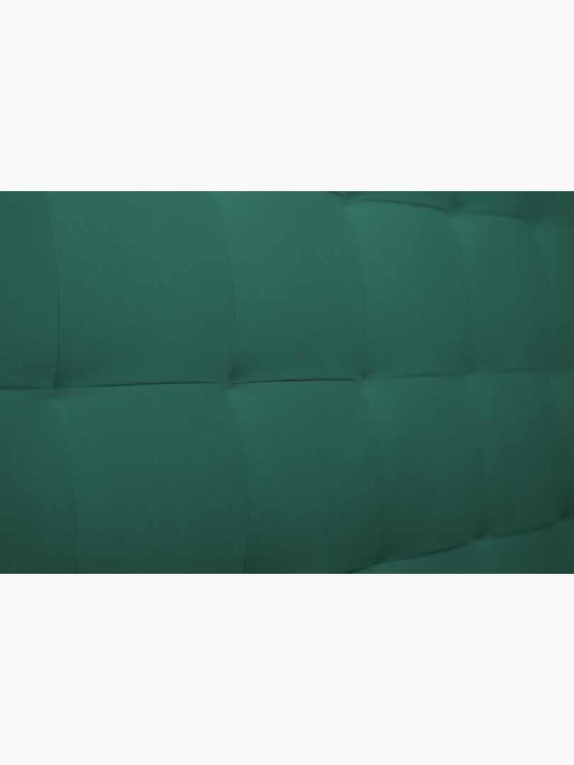 Tête De Lit Capitonnée VidaXL 180 Cm - Velours Vert Foncé - Hauteur Réglable - Design Mural - Bois Naturel