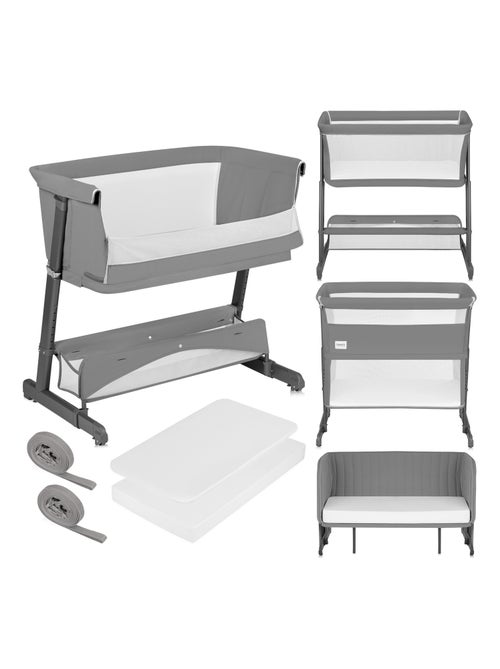 Lit 5en1 LIONELO Thomi Plus - Lit Cododo - Barceau - Parc bebe - Canapé-lit - Jusqu'à 100 kg - Kiabi