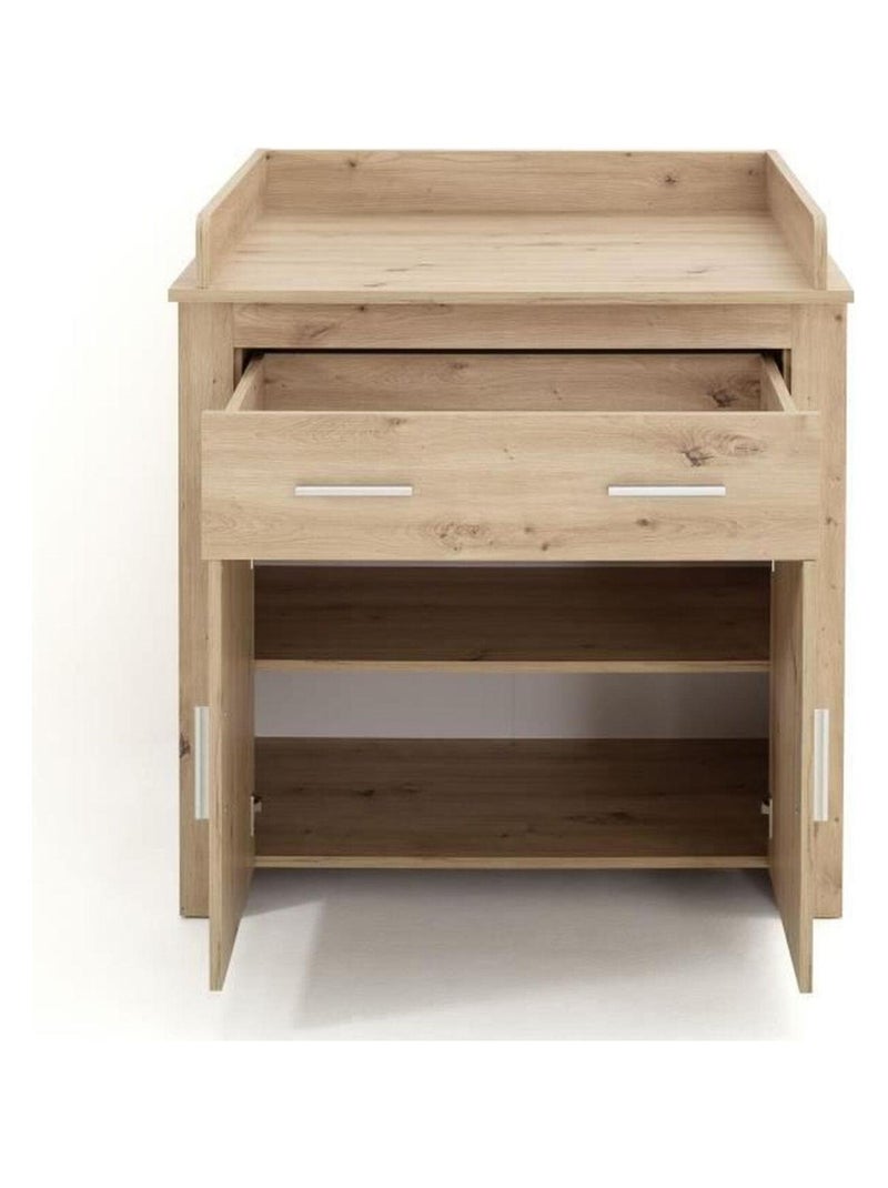 Lit 70 x 140 cm + commode à langer Ahoi - chêne - - Trend Team Multicolore - Kiabi