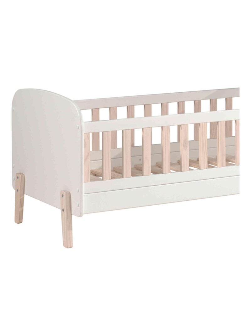Lit à barreaux en bois Blanc - Kiabi