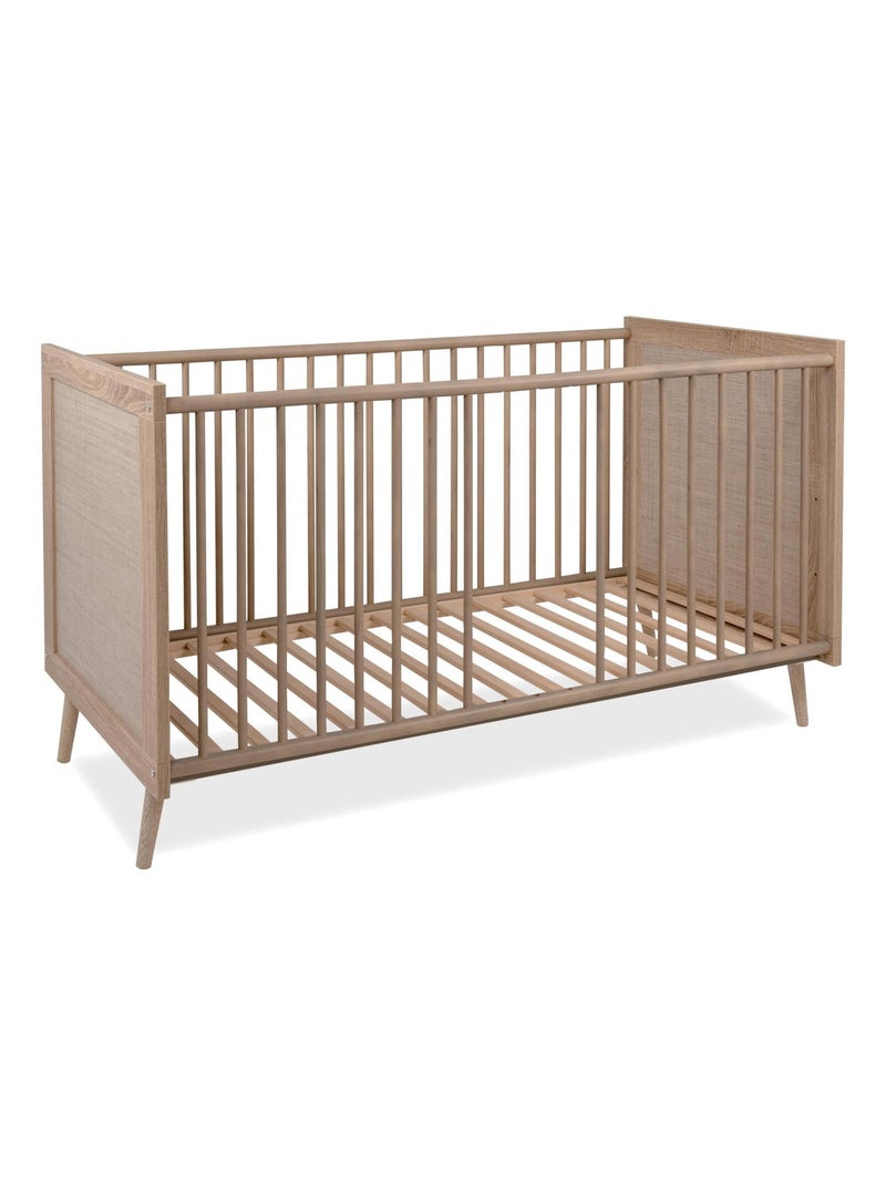 Lit à barreaux imprimé cannage Marron clair - Kiabi