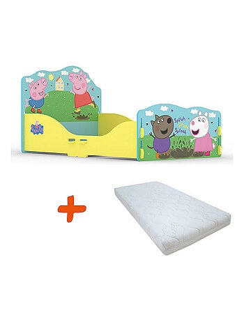Lit à clipser et Matelas - Peppa Pig Splish Splash Splosh dans la boue - 140x70 cm