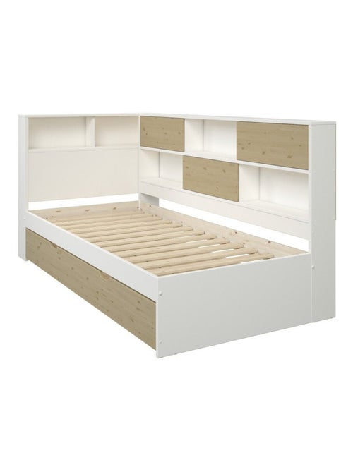 Lit à rangements et tiroir gigogne pin massif   AMBRE - Kiabi