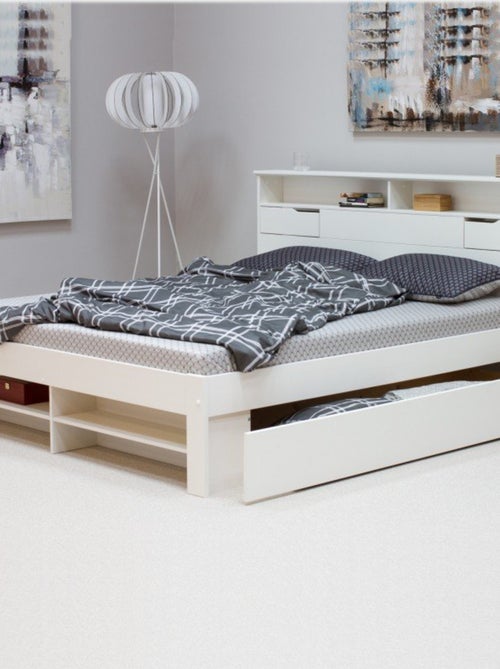 Lit à rangements et tiroirs pin massif  LEOPOLD - Kiabi