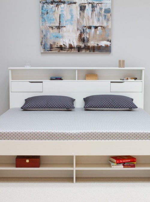 Lit à rangements et tiroirs pin massif  LEOPOLD - Kiabi