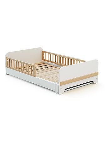 Lit au sol enfant extensible en bois 80x140-165-190 carrousel