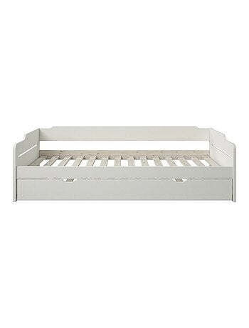 Lit avec lit gigogne et matelas pin massif ARTHUR