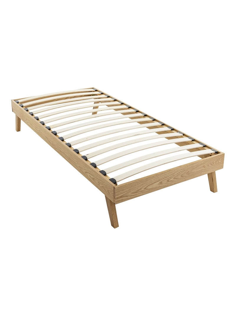 Lit avec pieds évasés scandinaves Marron clair - Kiabi