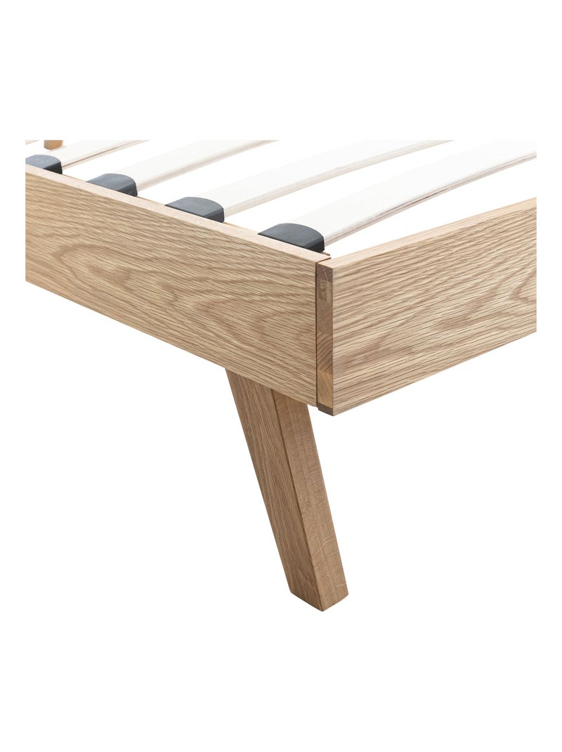 Lit avec pieds évasés scandinaves Marron clair - Kiabi