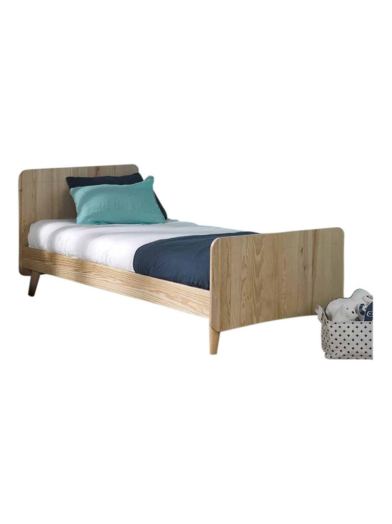 Lit avec pieds Spike - AKITEN RETAIL Marron - Kiabi