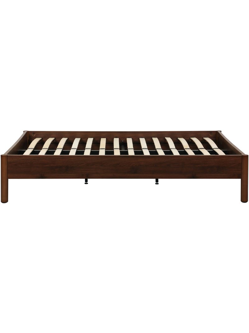 Lit avec sommier à lattes 140x190cm décor bois Harmony Marron - Kiabi