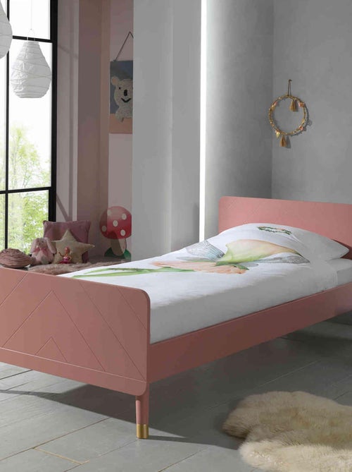 Lit avec sommier, pieds arrondies - Kiabi