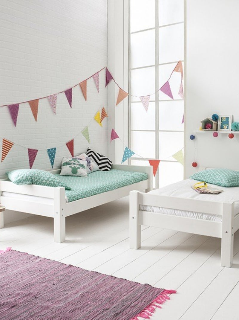 Lit avec sommier pin massif  LILJA Blanc - Kiabi