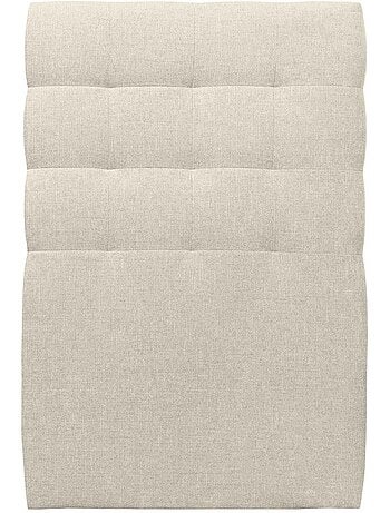 Lit avec tête de lit capitonnée tissu et sommier kit H29cm