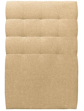 Lit avec tête de lit capitonnée tissu et sommier kit H29cm