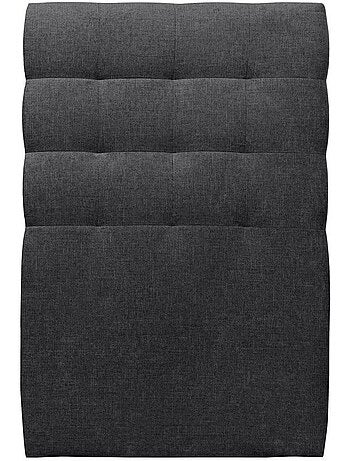 Lit avec tête de lit capitonnée tissu et sommier kit H29cm