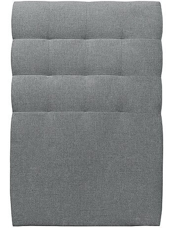Lit avec tête de lit capitonnée tissu et sommier tapissier H29cm