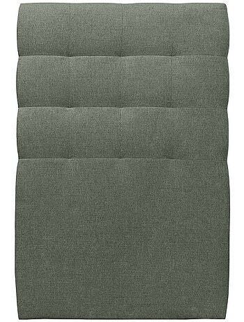 Lit avec tête de lit capitonnée tissu et sommier tapissier H29cm