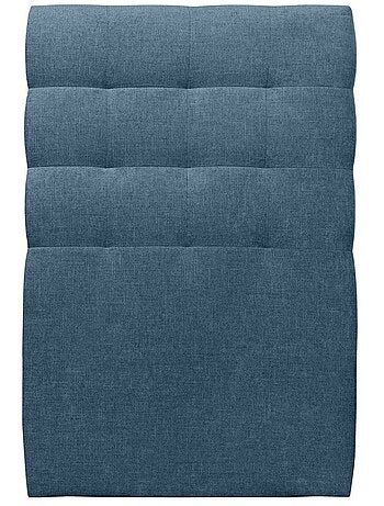 Lit avec tête de lit capitonnée tissu et sommier tapissier H35cm