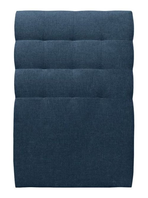 Lit avec tête de lit capitonnée tissu et sommier tapissier H35cm - Kiabi