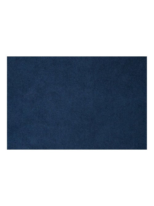 Lit avec tête de lit capitonnée velours et sommier tapissier H29cm - Kiabi