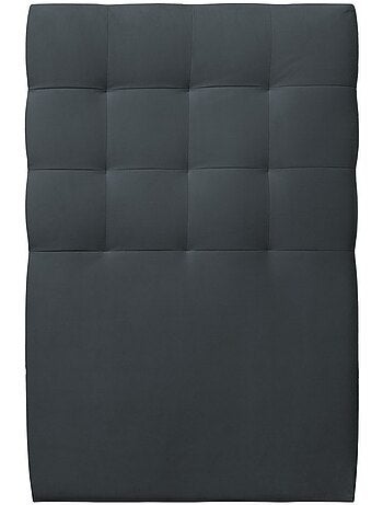Lit avec tête de lit capitonnée velours et sommier tapissier H29cm