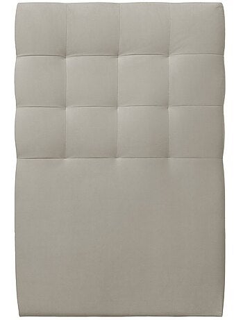 Lit avec tête de lit capitonnée velours et sommier tapissier H29cm