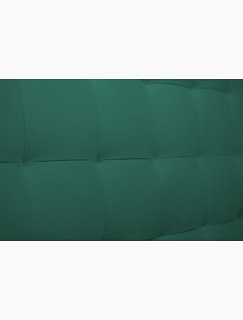 Lit avec tête de lit capitonnée velours et sommier tapissier H29cm