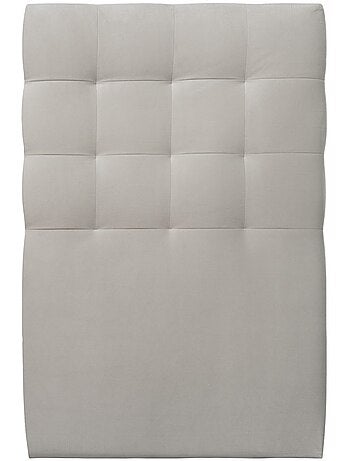 Lit avec tête de lit capitonnée velours et sommier tapissier H35cm