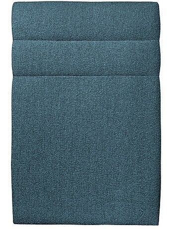 Lit avec tête de lit lignes bouclette et sommier kit H29cm