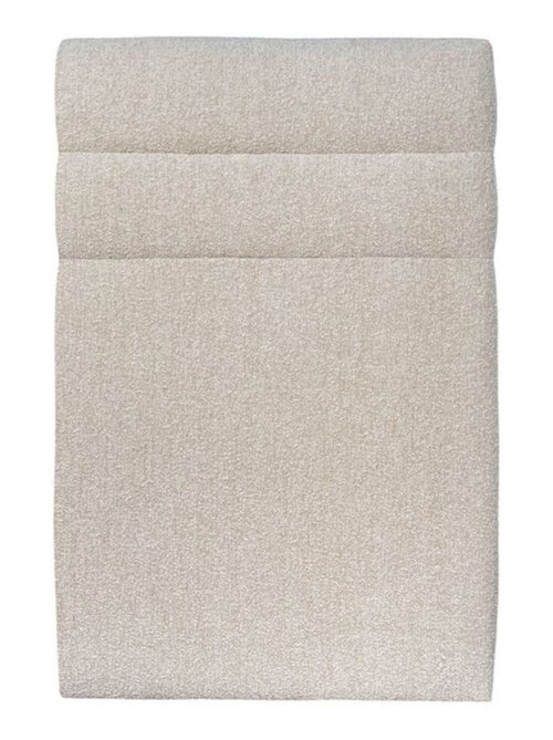 Lit avec tête de lit lignes bouclette et sommier tapissier H29cm - Kiabi