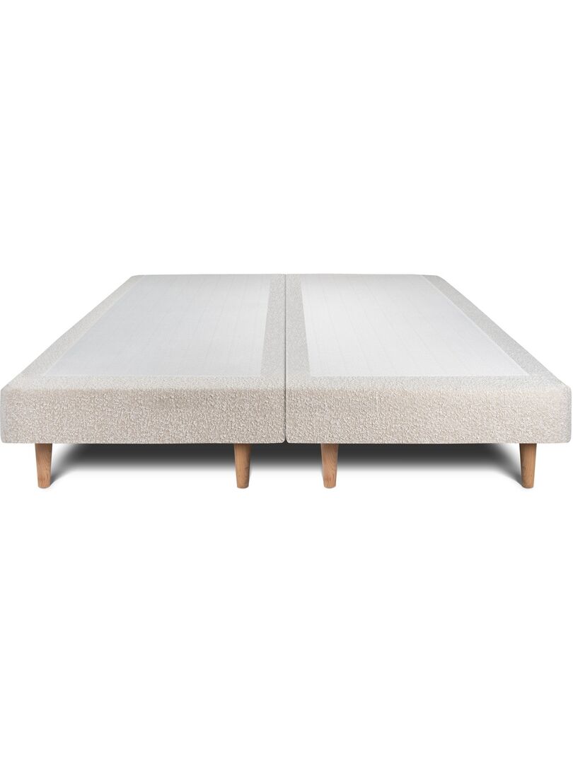 Sommier Tapissier Bouclette Beige 150x200 Cm - Structure Bois Massif, Livré Assemblé, Hauteur 35 Cm - 13