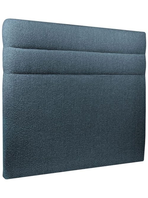 Lit avec tête de lit lignes bouclette et sommier tapissier H29cm - Kiabi