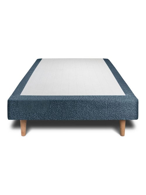 Lit avec tête de lit lignes bouclette et sommier tapissier H29cm - Kiabi